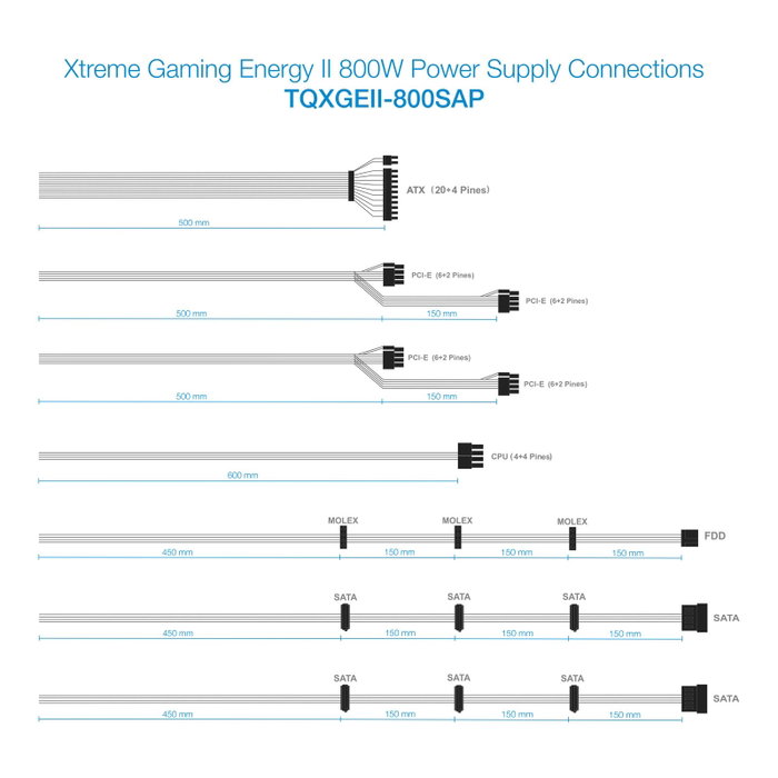Tooq TQXGEII-800SAP 800W 80 PLUS Bronze ATX Negro